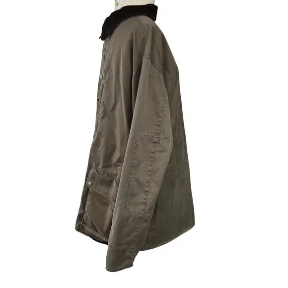Banana Republic Men's Y2K Cotton Chore Barn Coat Field Jacket Green Size Large - Picture 3 of 11